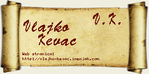 Vlajko Kevac vizit kartica